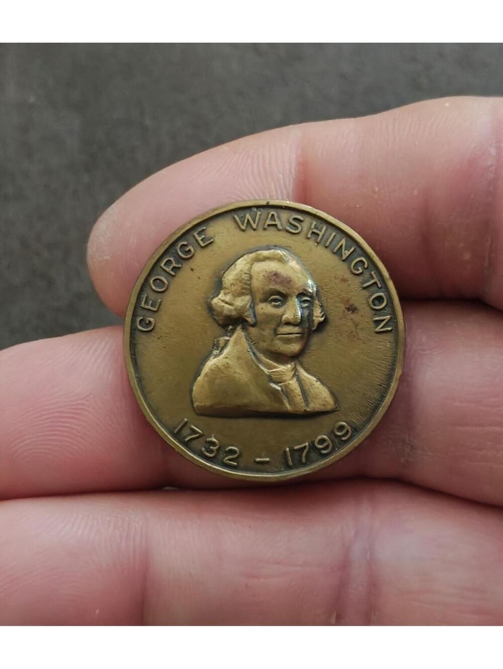 1960s George Washington Commemorative Bronze Token